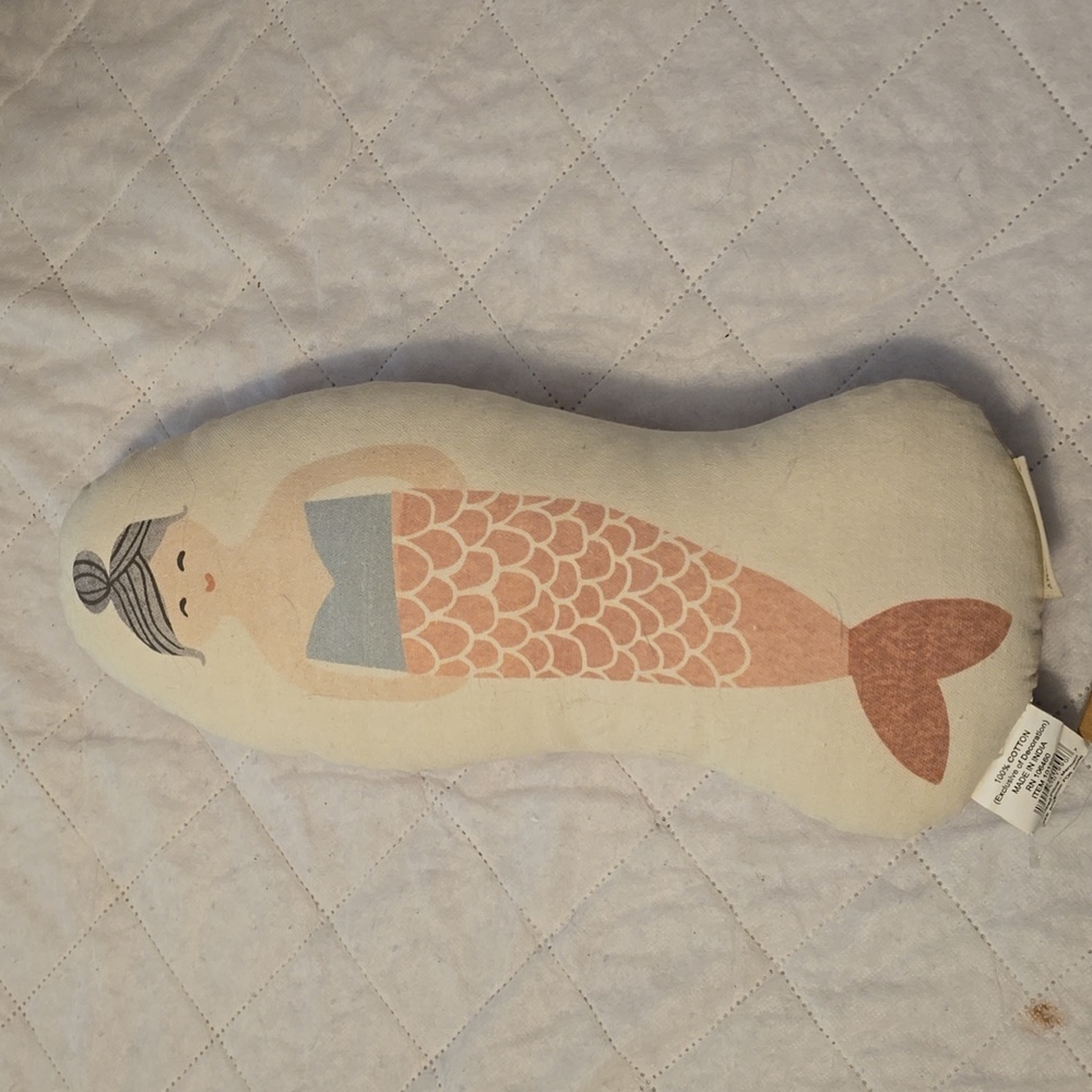 HAPPY + BRIGHT by cathy heck studio , mermaid pillow